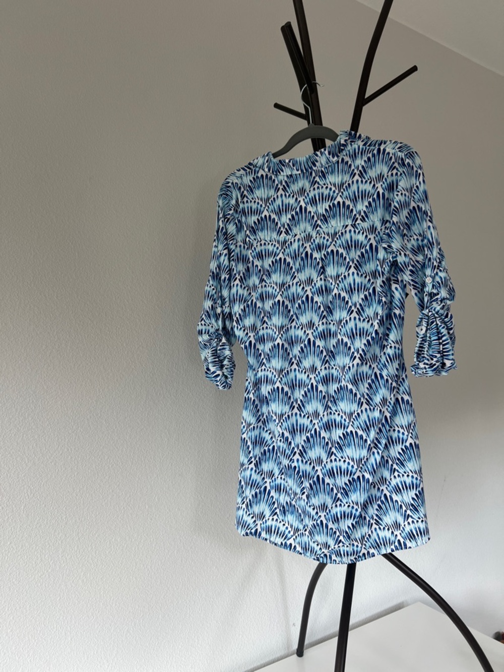 Tommy Bahama Blue and White Patterned Tunic - Picture 2 of 2